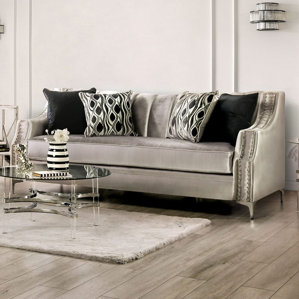 Furniture of America - Elicia Sofa in Silver - SM2686-SF View 1