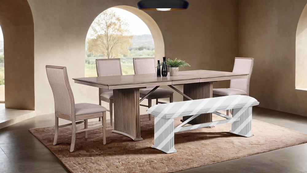 Furniture of America - Ellesmere 7 Pc. Dining Table Set in Natural Ash - FM3230NT-T-7PC View 1