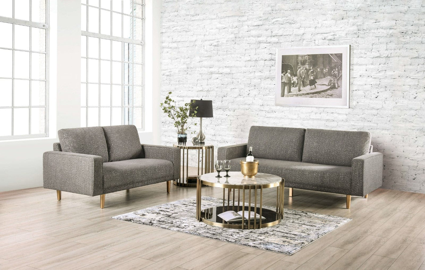 Furniture of America - Elverum Sofa in Charcoal Gray - FM61000GY-SF View 2