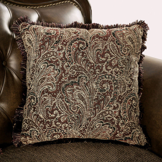 Furniture of America - Ensenada Chair in Dark Cherry/Brown - FM65003BR-CH View 2