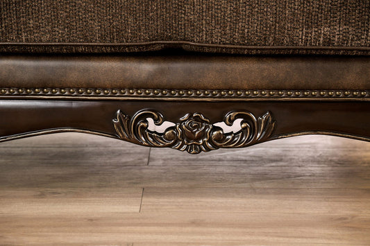 Furniture of America - Ensenada Loveseat in Dark Cherry/Brown - FM65003BR-LV View 2