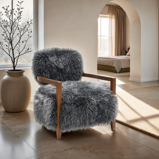 Furniture of America - Eramo - Accent Chair, Charcoal Gray - FM-AC6005DG view 2