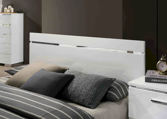 Furniture of America - Erlach - 4 Pc. Queen Bedroom Set w/ Chest - White/Chrome - FOA7189WH-Q-5PC-C view 2