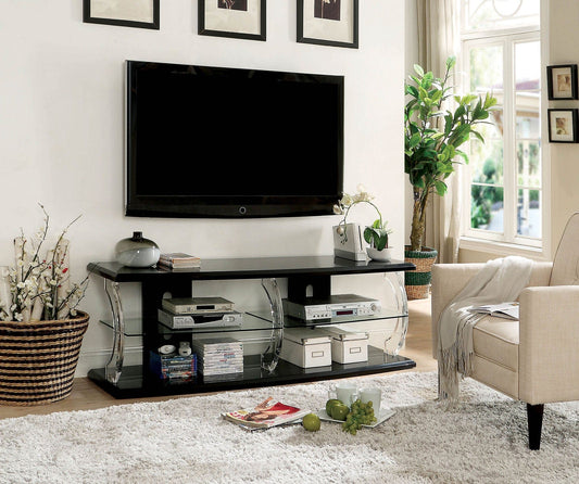 Furniture of America - Ernst 60" TV Stand in Black - CM5901BK-TV-60 View 2