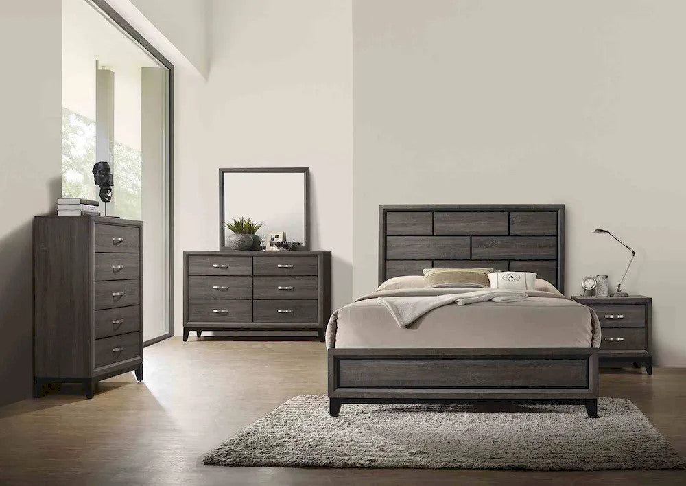 Furniture of America - Errico - 4 Pc. Queen Bedroom Set w/ Chest - Gray - FM7215GY-Q-5PC-CHEST view 1