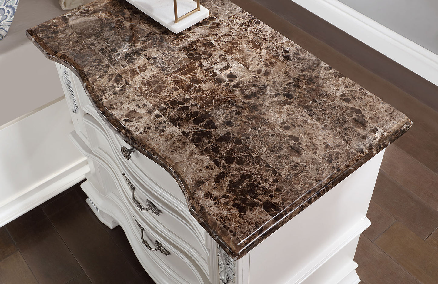 Furniture of America - Esparanza Nightstand in Pearl White - CM7478WH-N View 2