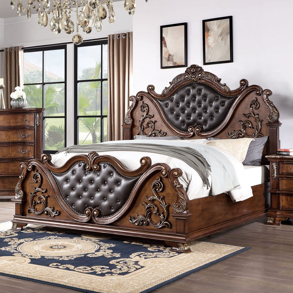 Furniture of America - Esparanza Queen Bed in Brown Cherry - CM7478CH-Q-BED View 1