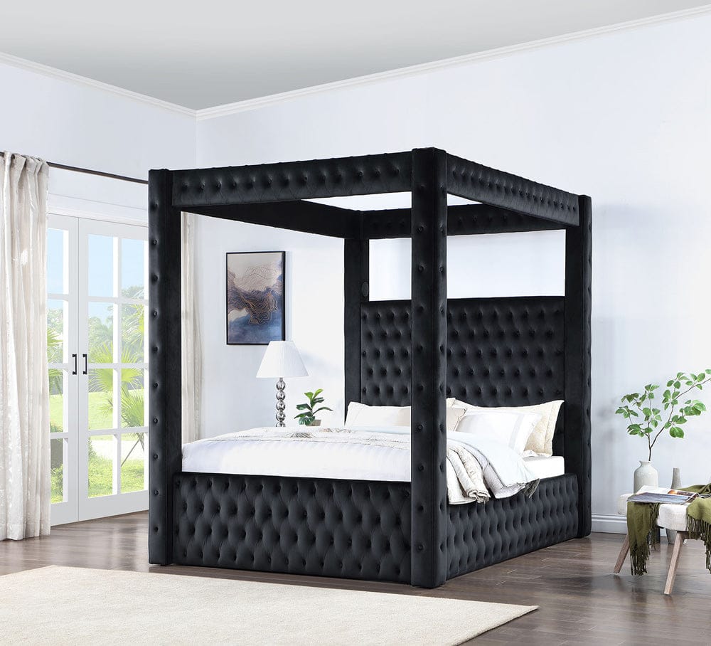Furniture of America - Etherea E.King Bed in Black - CM7482BK-EK-BED View 1