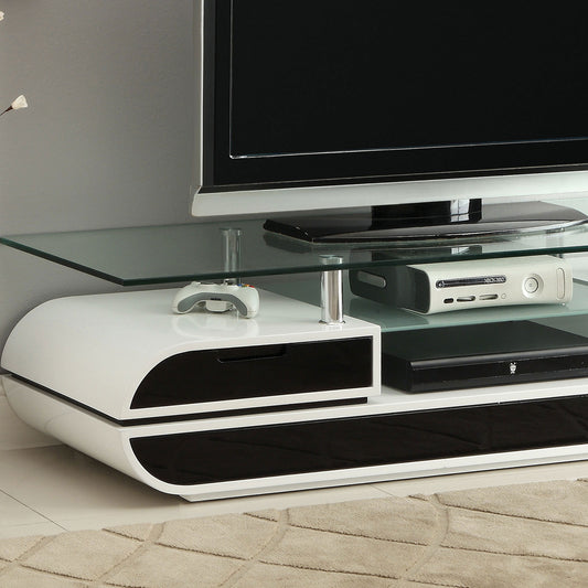 Furniture of America - Evos 63" TV Console in Black/White - CM5813-TV View 2