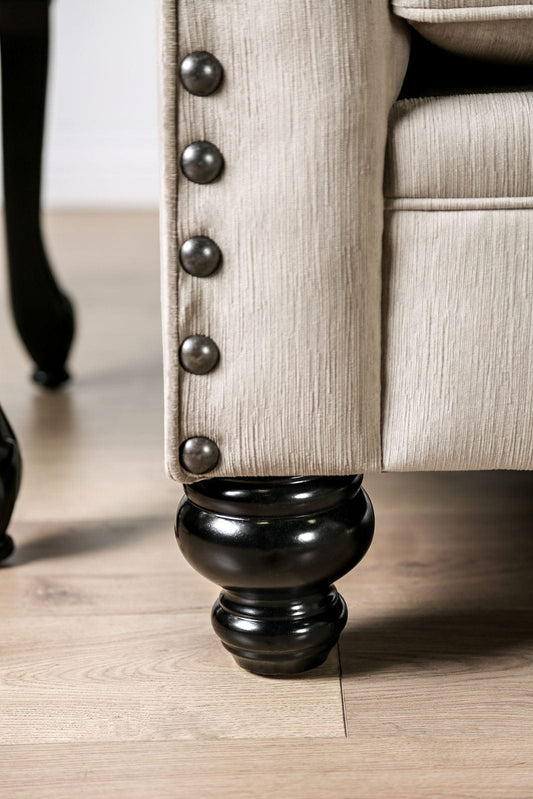 Furniture of America - Ezrin Sofa + Loveseat in Light Brown - SM2668-2PC View 2