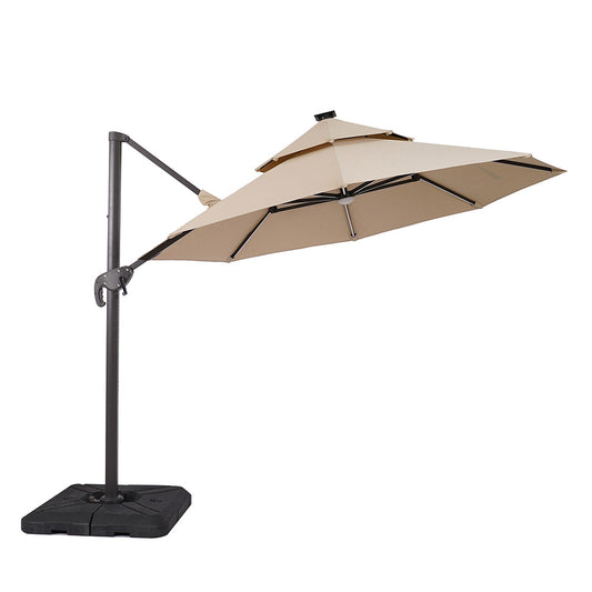 Furniture of America - Fera 10' Round Umbrella with Base in Beige - LA-A032BG+BASE View 2