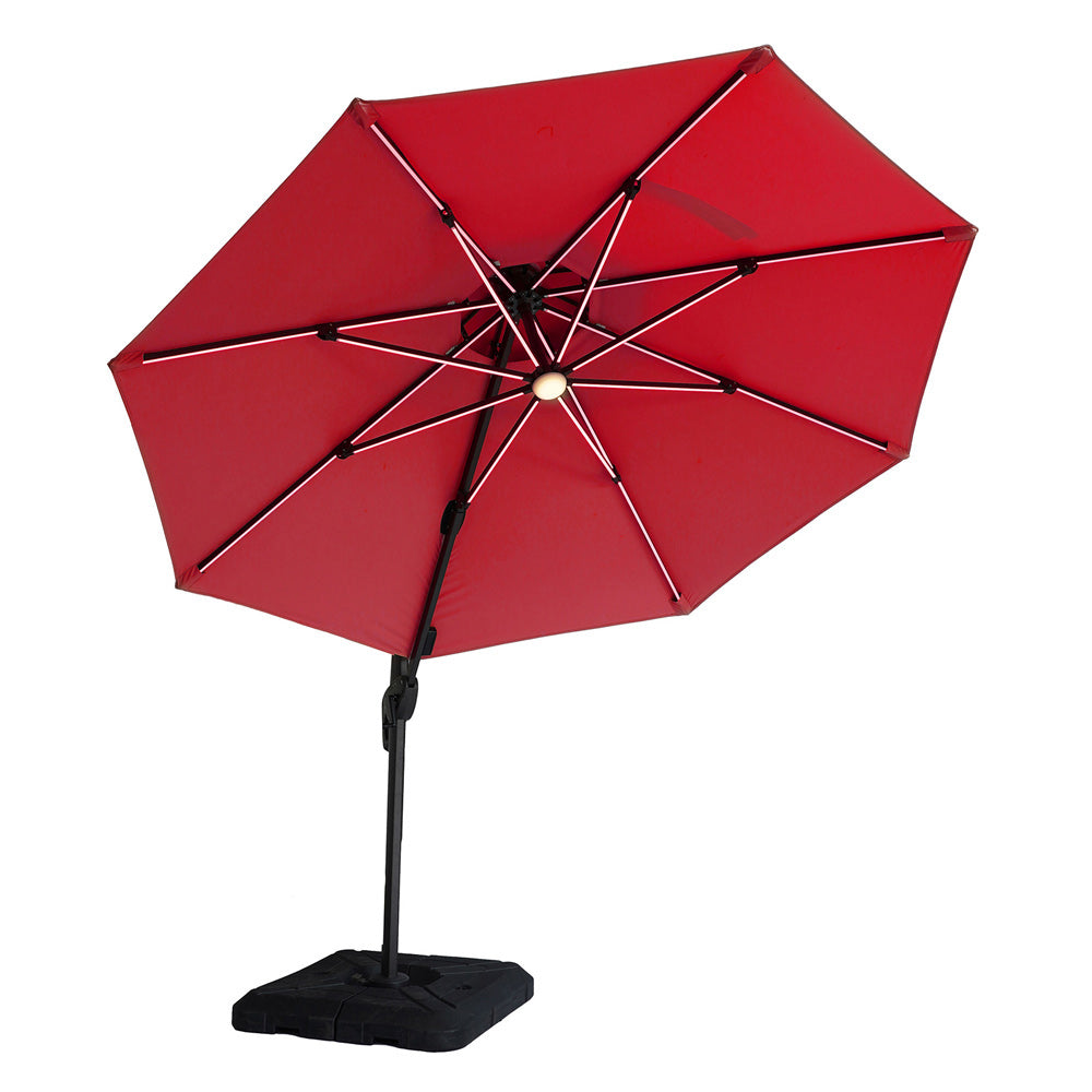 Furniture of America - Fera 10' Round Umbrella with Base in Red - LA-A032RD+BASE View 1