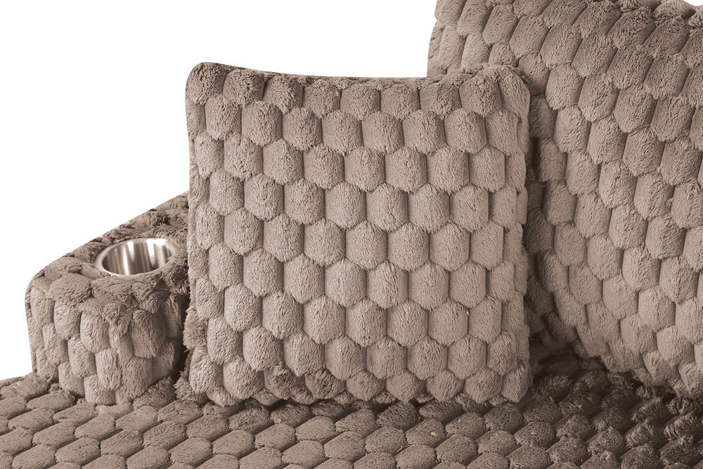Furniture of America - Ferryhill 2-Arm Chaise in Light Brown - SL69000LB-PK View 5