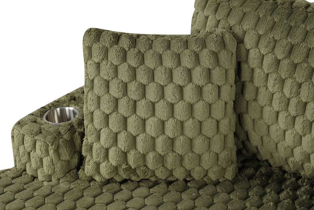 Furniture of America - Ferryhill 2-Arm Chaise in Olive Green - SL69000GR-PK View 5