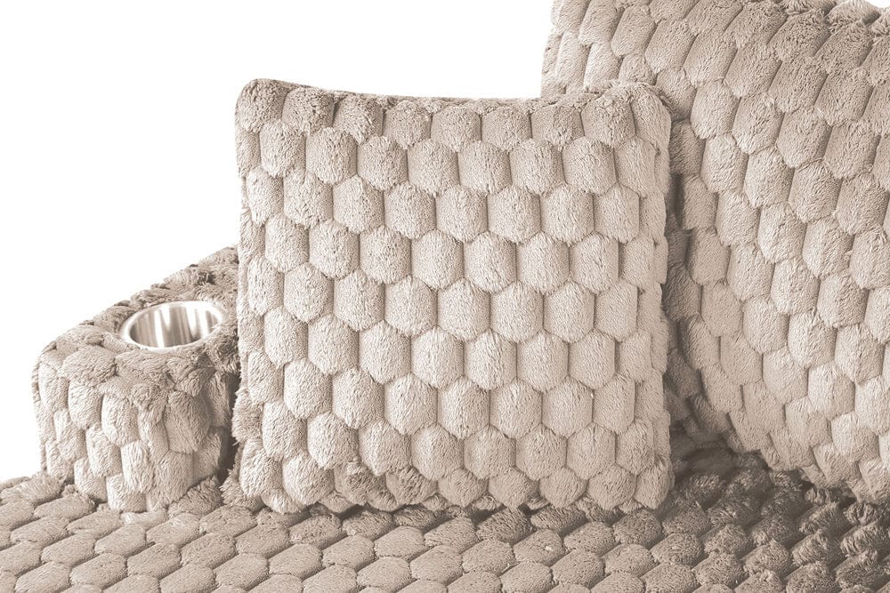 Furniture of America - Ferryhill 2-Arm Chaise in Taupe - SL69000TP-PK View 5