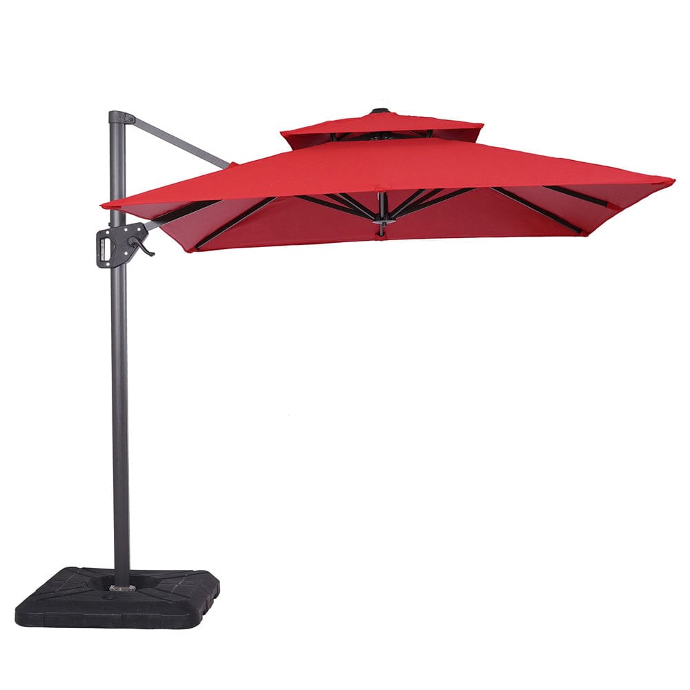 Furniture of America - Fida 8' Square Umbrella in Red - LA-A029RD View 1