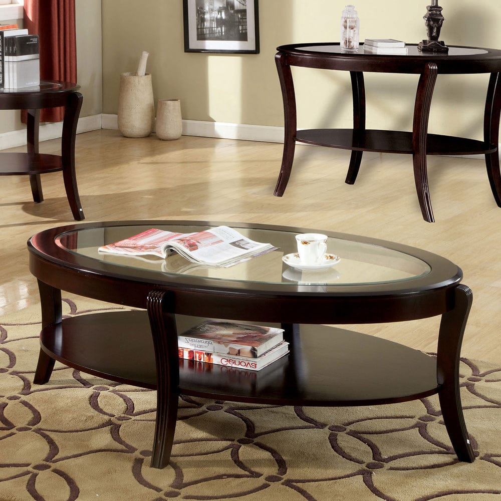 Furniture of America - Finley Coffee Table in Espresso - CM4488C View 1