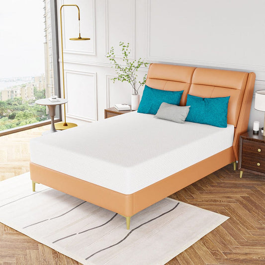 Furniture of America - Forsythia 10" Full Green Tea Gel Memory Foam (Roll-In-A-Box) in White - DM710-F View 2
