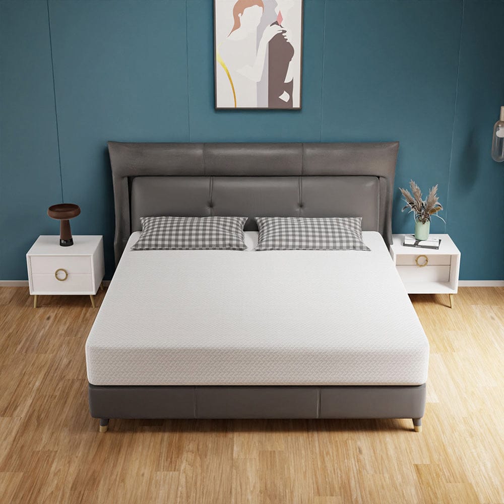 Furniture of America - Forsythia 10" Queen Green Tea Gel Memory Foam (Roll-In-A-Box) in White - DM710-Q View 2