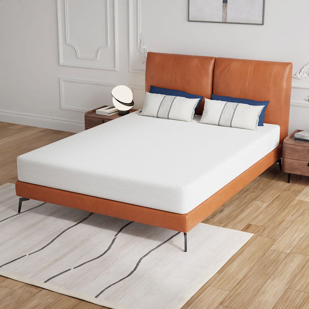 Furniture of America - Forsythia 8" Queen Green Tea Gel Memory Foam (Roll-In-A-Box) in White - DM708-Q View 3