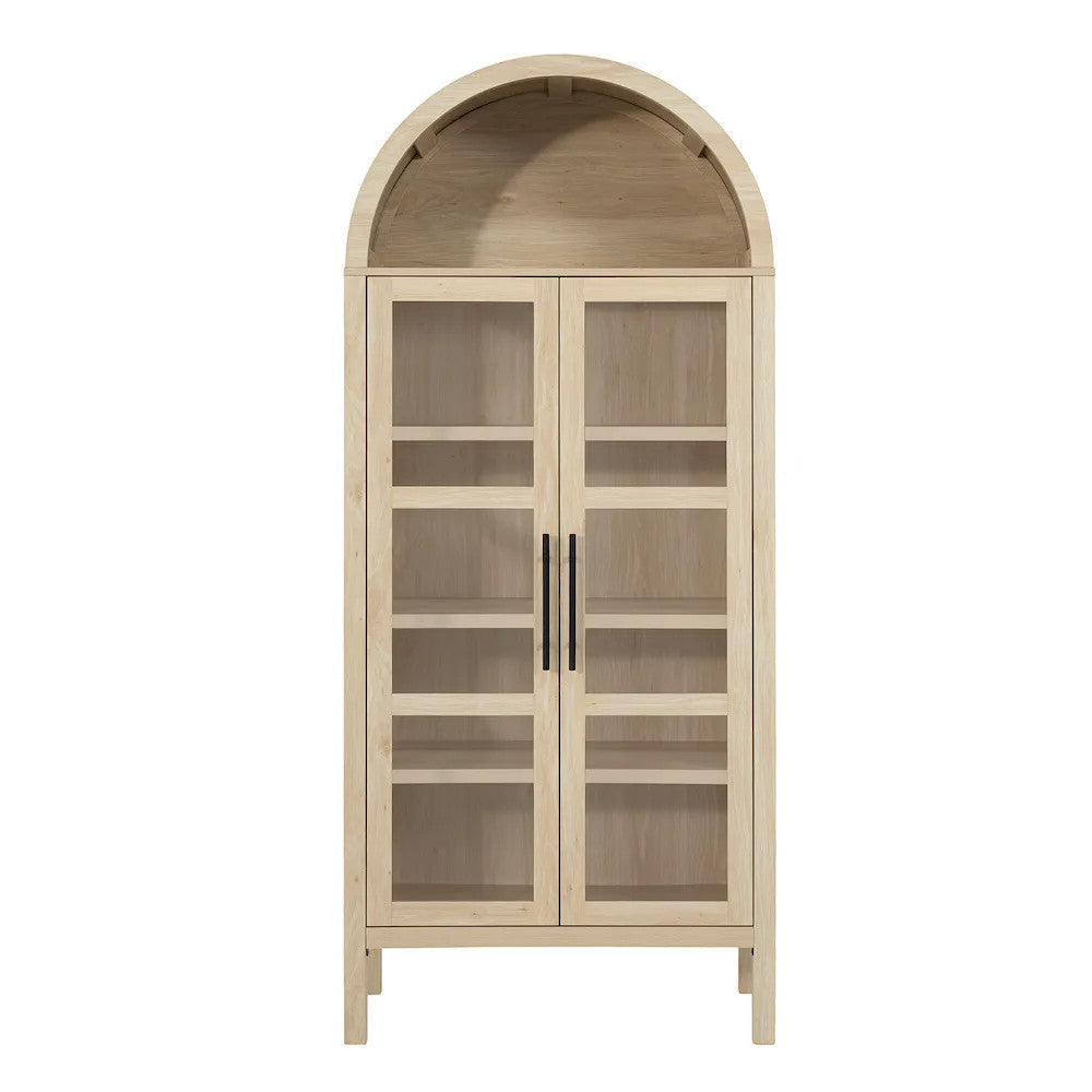 Furniture of America - Gateshead - Arched Cabinet - Natural - SL-AC8001NT-3A view 4