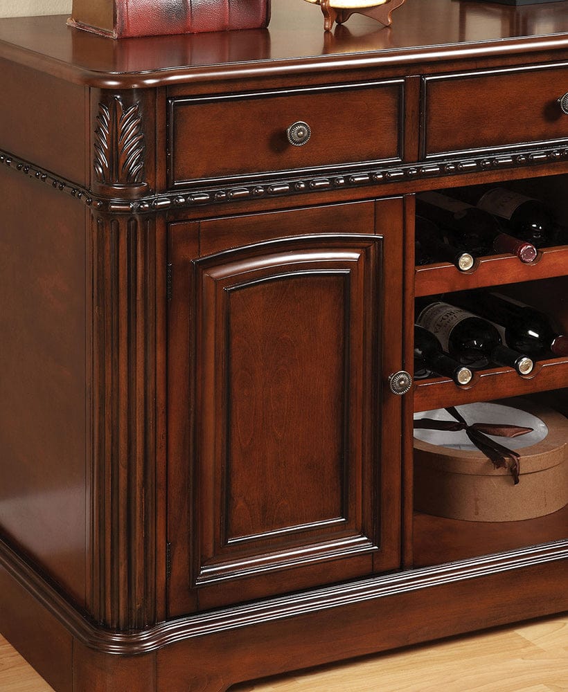 Furniture of America - George Town Server in Cherry - CM3222SV View 2