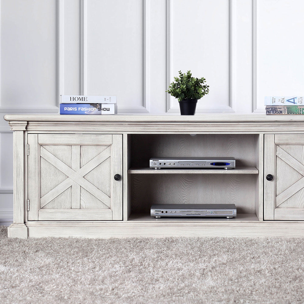 Furniture of America - Georgia 72" TV Stand in Antique White - CM5089-TV-72 View 3