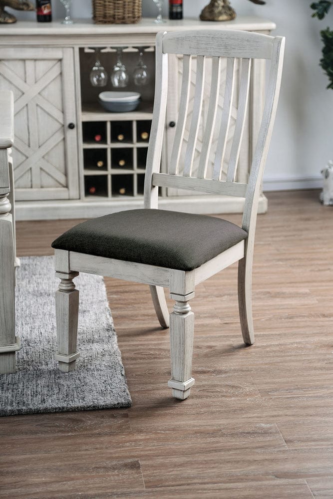 Furniture of America - Georgia Side Chair Set of 2 in Antique White/Gray - CM3089SC-2PK View 1