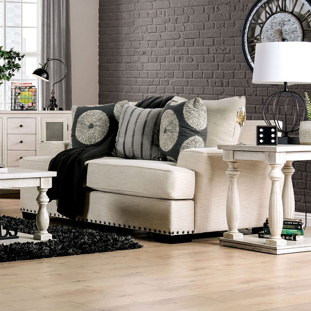 Furniture of America - Germaine Loveseat in Ivory - SM1283-LV View 1