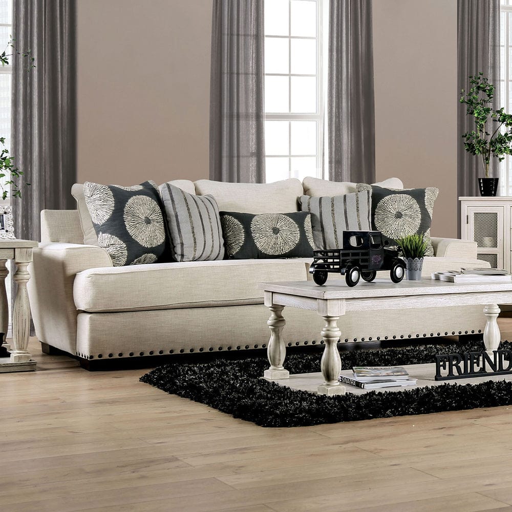 Furniture of America - Germaine Sofa in Ivory - SM1283-SF View 1