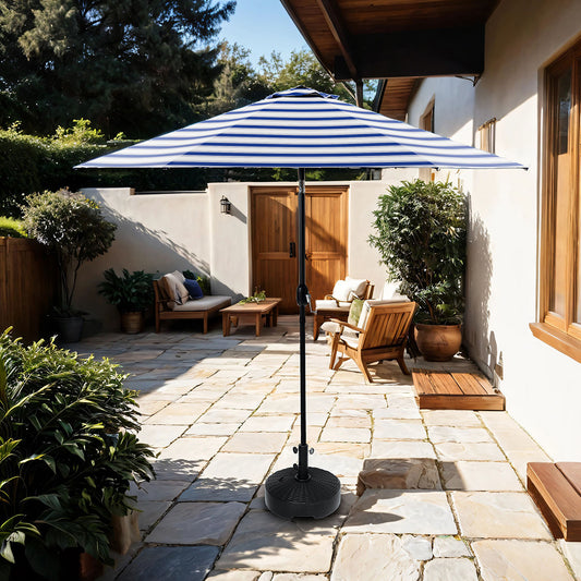 Furniture of America - Glam Cantilever Umbrella in Blue/White/Black - GM-3003BL View 2