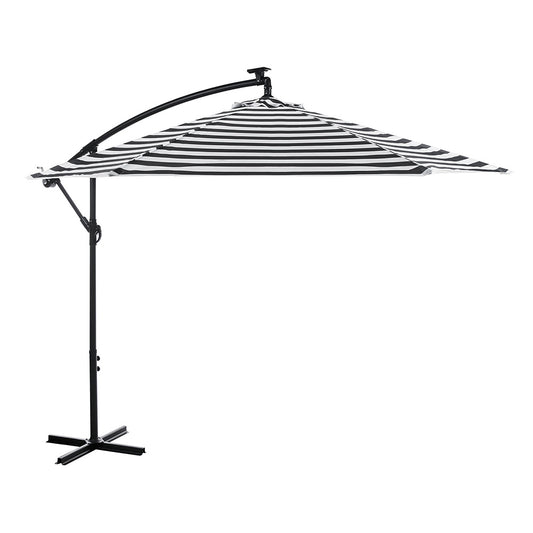 Furniture of America - Glam Cantilever Umbrella w/ LED in Black/White - GM-3003BW View 2