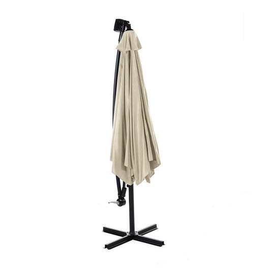 Furniture of America - Glam Cantilever Umbrella w/ LED in Canvas Stone - GM-3003CS View 2