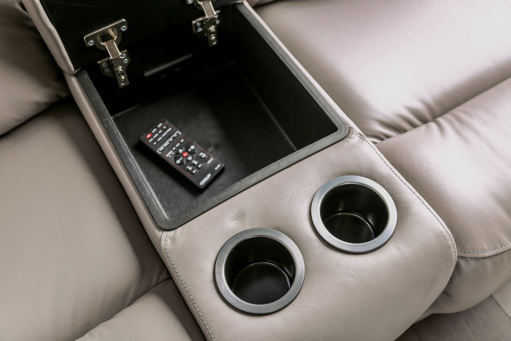 Furniture of America - Gorgius Power Loveseat in Light Gray - CM9910ST-LV-PM-PK View 2