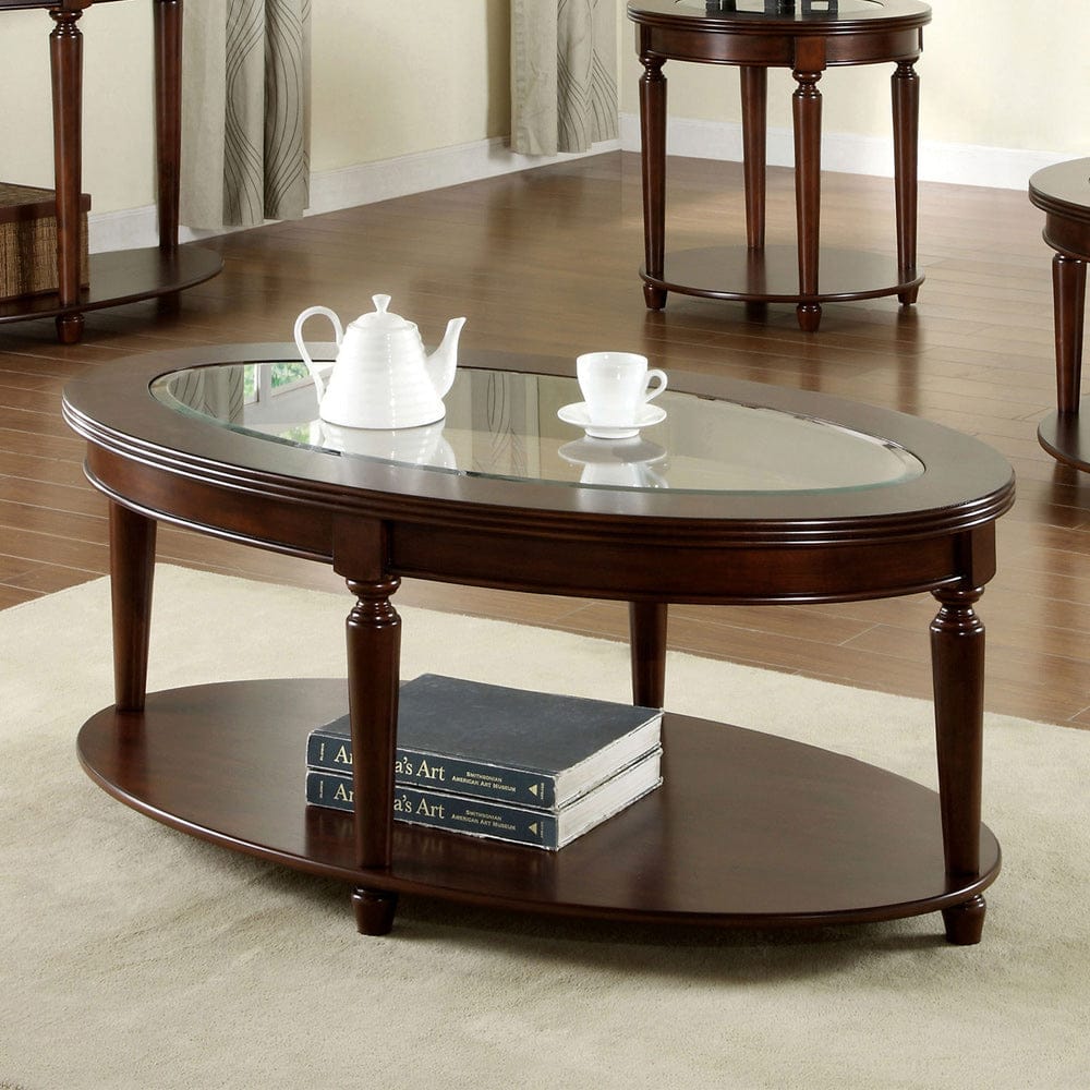 Furniture of America - Granvia Coffee Table in Dark Cherry - CM4131OC View 1