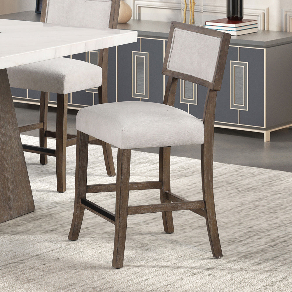 Furniture of America - Grasten Counter Ht. Stool Set of 2 in Dark Walnut/Light Gray - FM3332DB-PC-2PK View 1