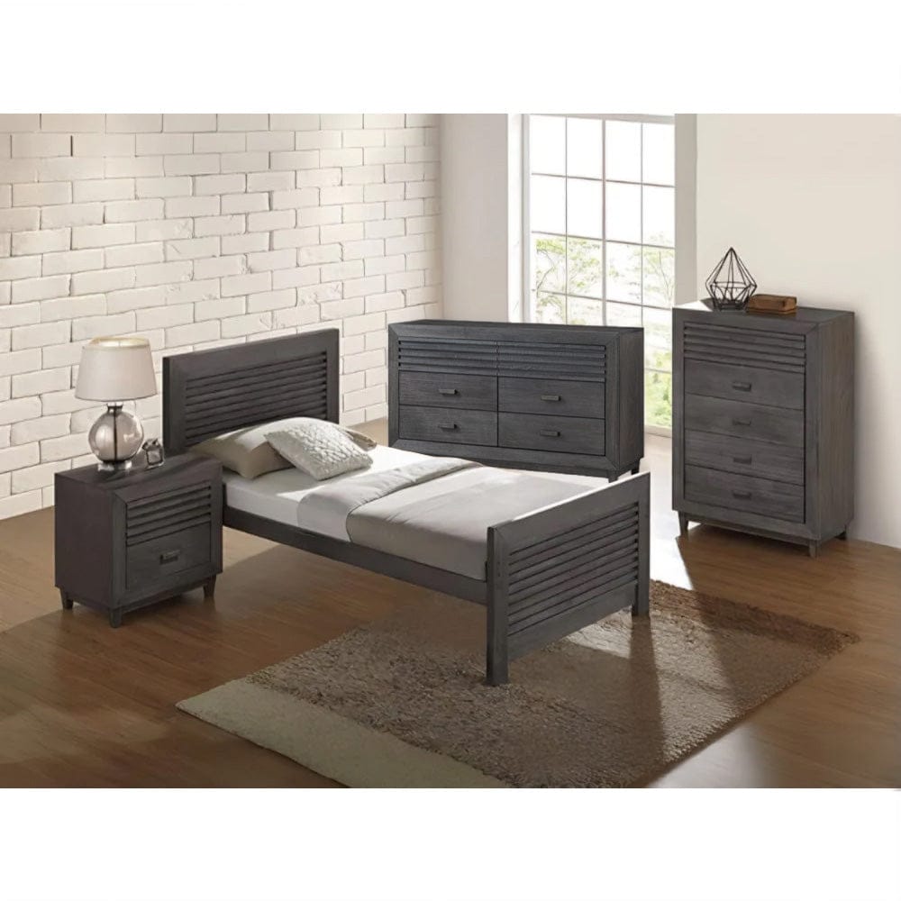Furniture of America - Griffin 4 Pc. Twin Bedroom Set in Charcoal Brown - FM7108DB-T-4PC View 1
