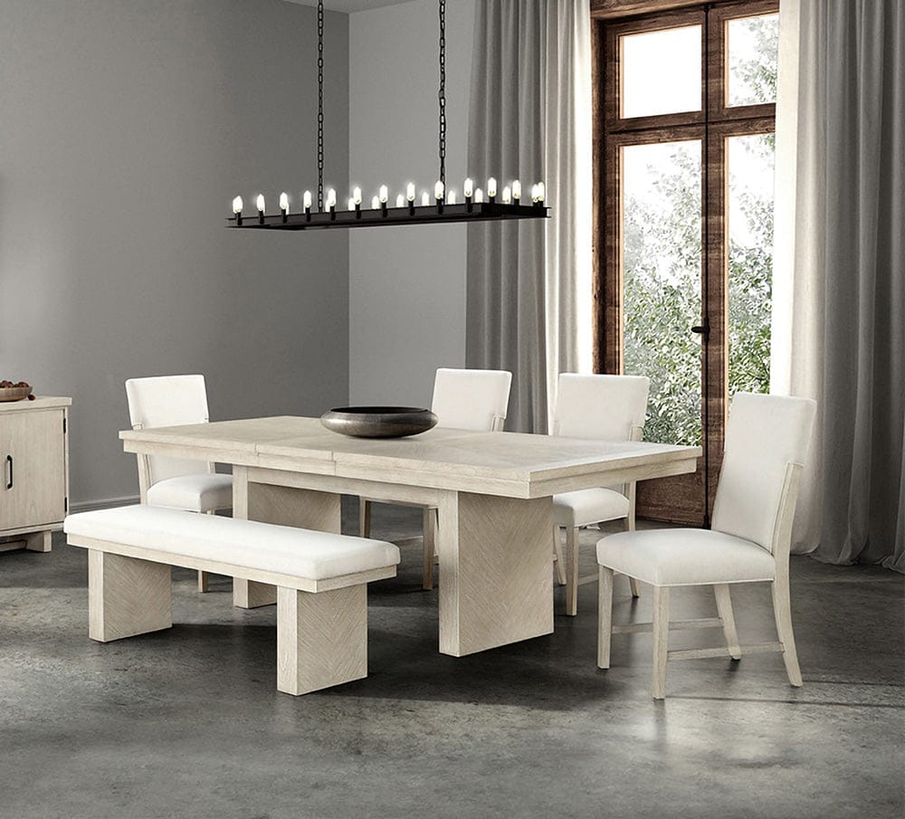 Furniture of America - Hagerman 6 Pc. Dining Table Set w/ Bench in Natural - FM3410NT-T-6PC-BN View 1