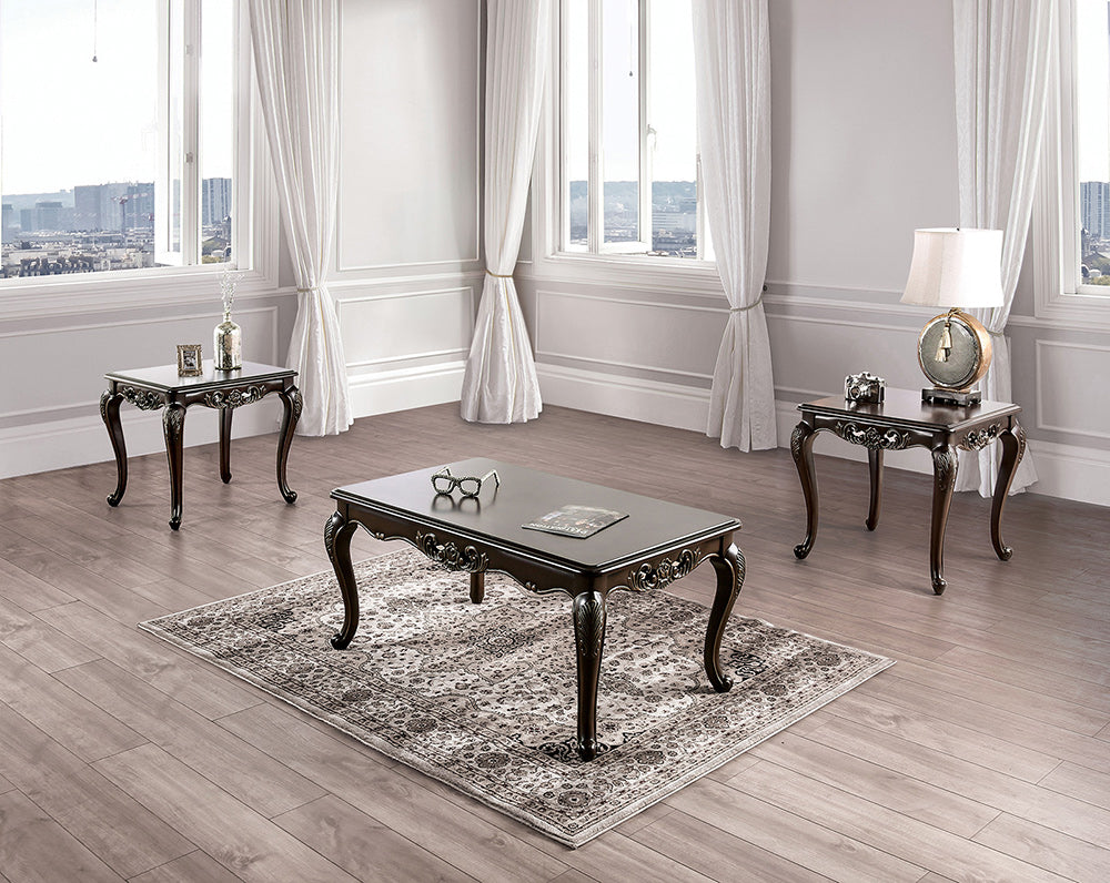 Furniture of America - Halcaster End Table in Java - FM45003E View 4