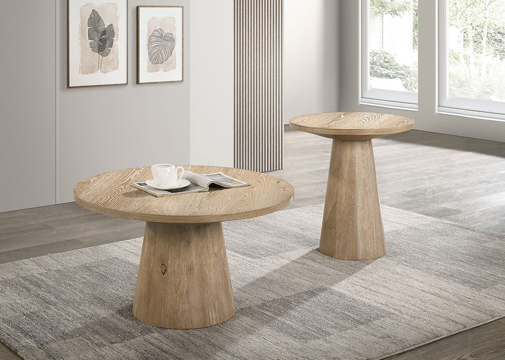Furniture of America - Halewood End Table in Oak - FM4222NT-E-PK View 2