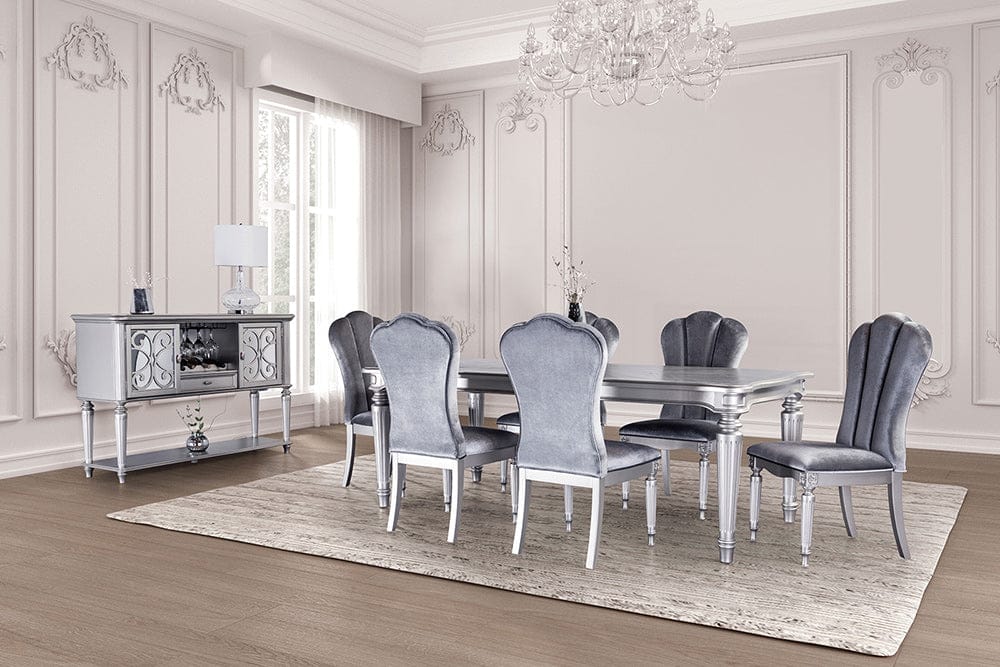 Furniture of America - Hannoria Side Chair Set of 2 in Silver - FM3416SV-SC-2PK View 2