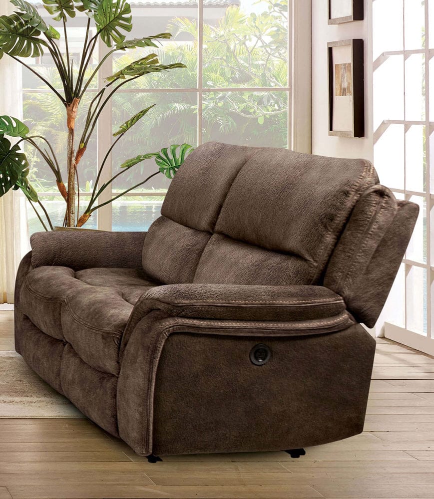 Furniture of America - Henricus Loveseat in Dark Brown - CM9911DB-LV View 1