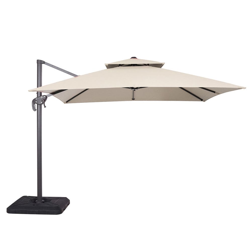 Furniture of America - Hero 10' Square Umbrella with Base in Beige - LA-A028BG+BASE View 1