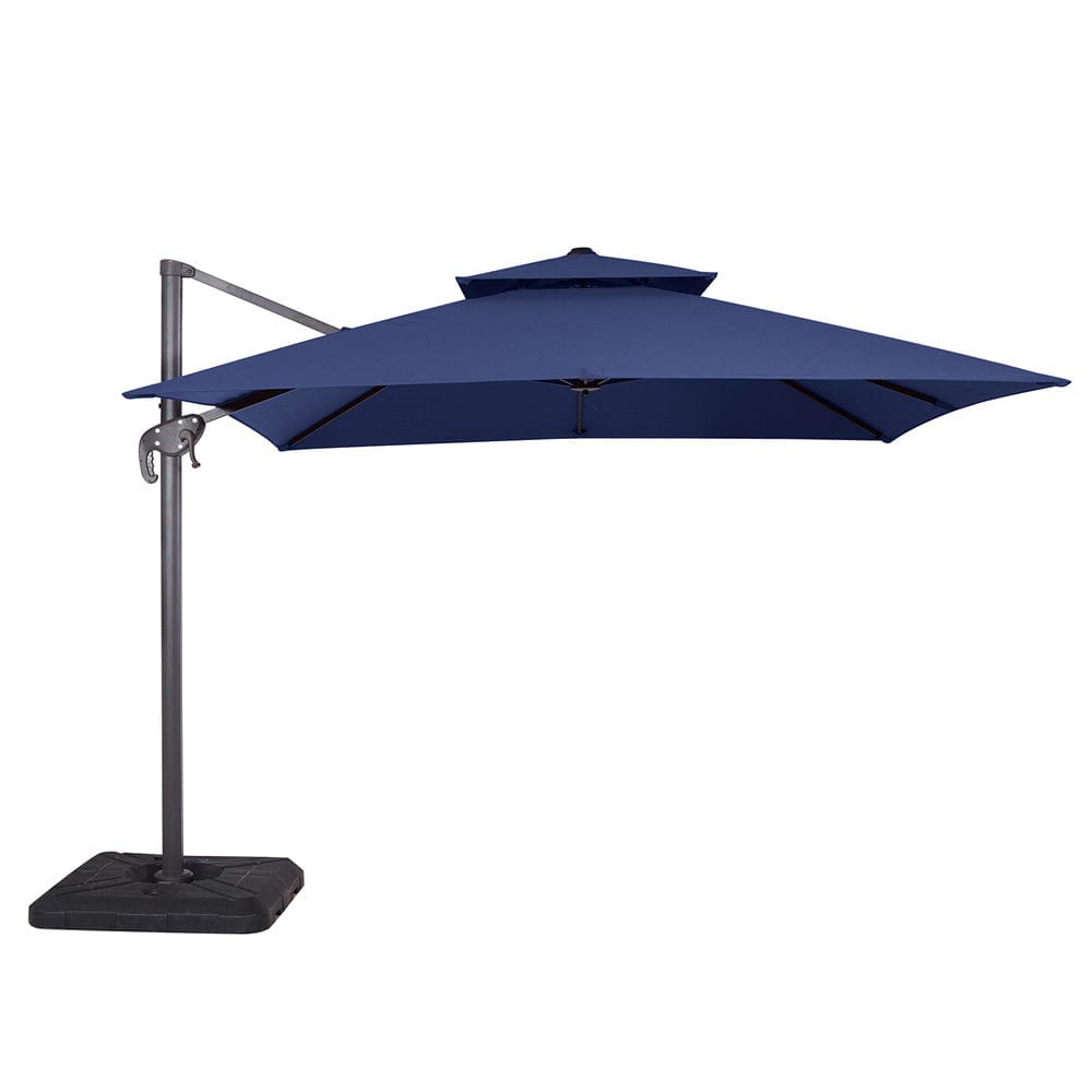 Furniture of America - Hero 10' Square Umbrella with Base in Blue - LA-A028BL+BASE View 1