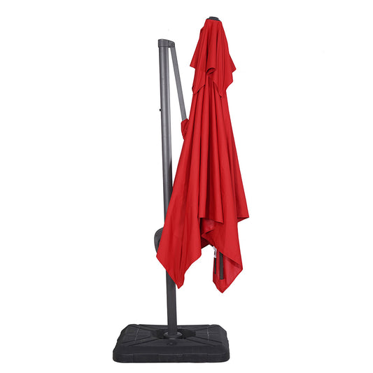 Furniture of America - Hero 10' Square Umbrella with Base in Red - LA-A028RD+BASE View 2