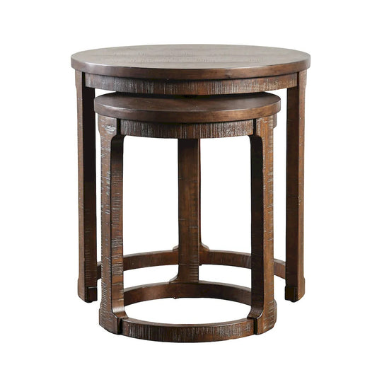 Furniture of America - Hickory - Nesting End Table - Distressed Espresso - FM44011ES-E view 2