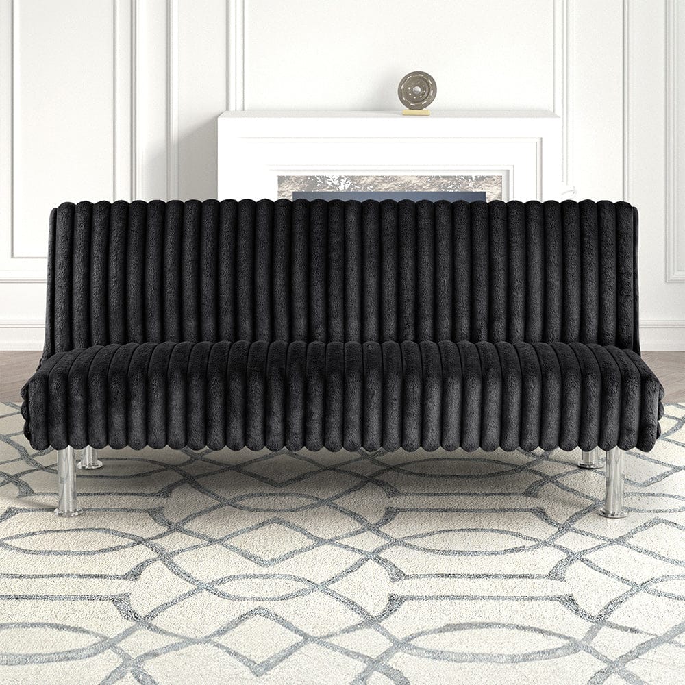 Furniture of America - Hinwil Futon Sofa Bed in Black - FM2903BK View 3