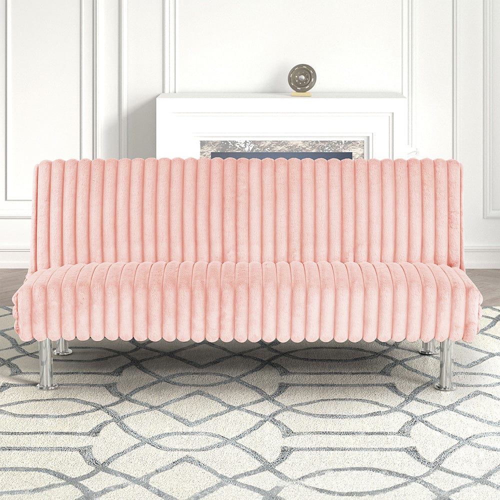 Furniture of America - Hinwil Futon Sofa Bed in Pink - FM2903PK View 3