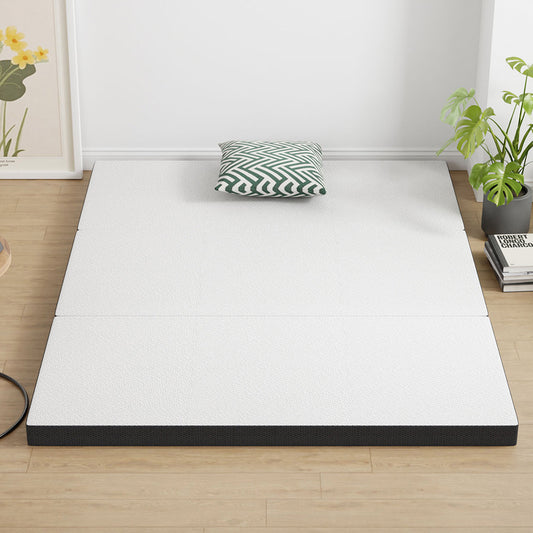 Furniture of America - Hollyhock 3" Queen Tri-Fold Memory Foam Topper in White/Gray - DM1003-Q View 2