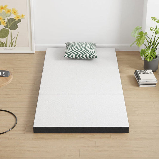 Furniture of America - Hollyhock 3" Twin Tri-Fold Memory Foam Topper in White/Gray - DM1003-T View 2